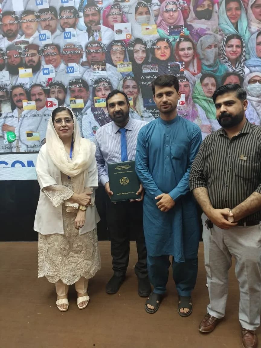 Evomed team members receiving the award on stage