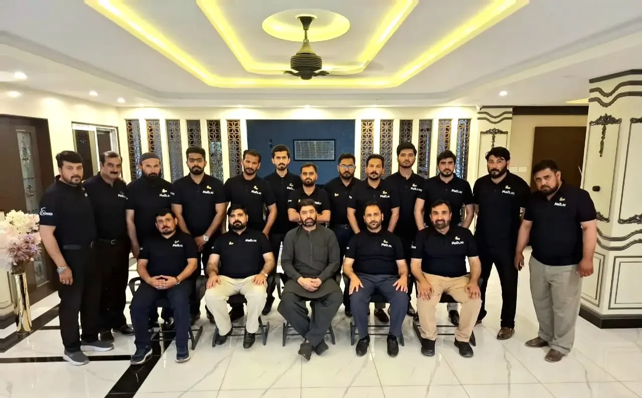 Group photograph of the Evomed field team